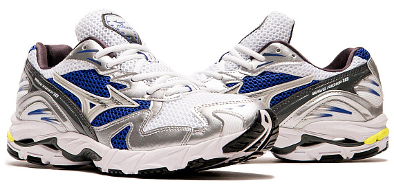 Кроссовки Mizuno Wave Rider 10 White/Silver/SurfTheWeb - Фото 4 большая