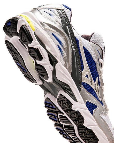 Кроссовки Mizuno Wave Rider 10 White/Silver/SurfTheWeb - Фото 5 большая