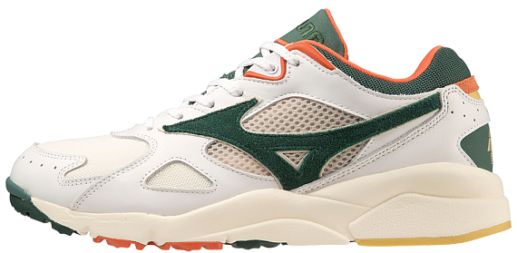 Кроссовки Mizuno Sky Medal Swhte/Bisgreen/Mecaorng - Фото 2 большая