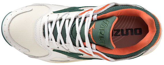 Кроссовки Mizuno Sky Medal Swhte/Bisgreen/Mecaorng - Фото 3 большая
