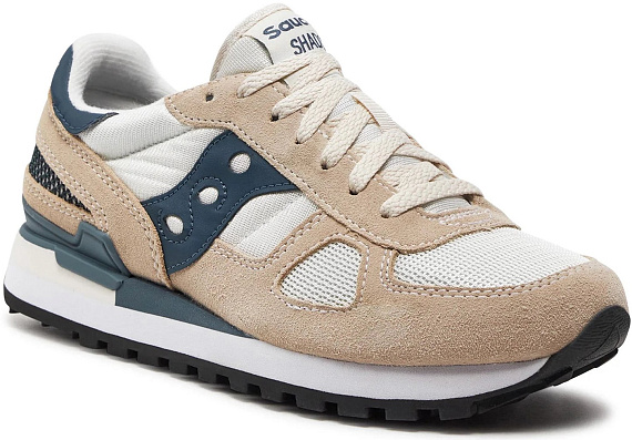 Кроссовки Saucony Shadow Original White/Navy - Фото 2 большая