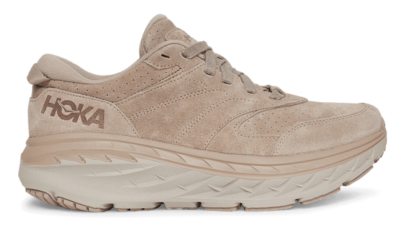 Кроссовки Hoka Bondi L Suede Simply Taupe/Pumice Stone - Фото 1 большая