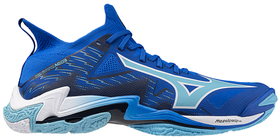 Кроссовки Mizuno Wave Lightning Neo 3 Mugen Blue/White/Estate Blue - Фото 1 большая