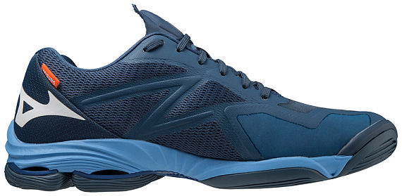 Кроссовки Mizuno Wave Lightning Z7 DarkDenim/White/BlueJasper - Фото 3 большая