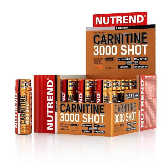 Напиток-изотоник Nutrend Carnitine 3000 Shot 60 мл Апельсин - Фото 2 большая