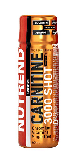 Напиток-изотоник Nutrend Carnitine 3000 Shot 60 мл Апельсин - Фото 1 большая