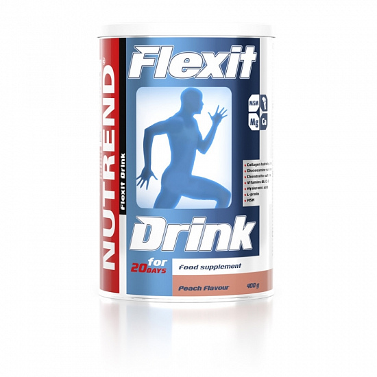Напиток-изотоник Nutrend Flexit Drink банка 400г Персик - Фото 1 большая