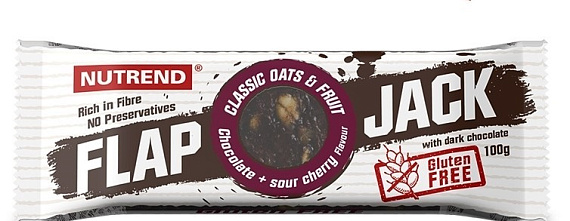 Энергетический батончик Nutrend FlapJack Gluten Free 100г Шоколад/Вишня с темным шоколадом - Фото 1 большая