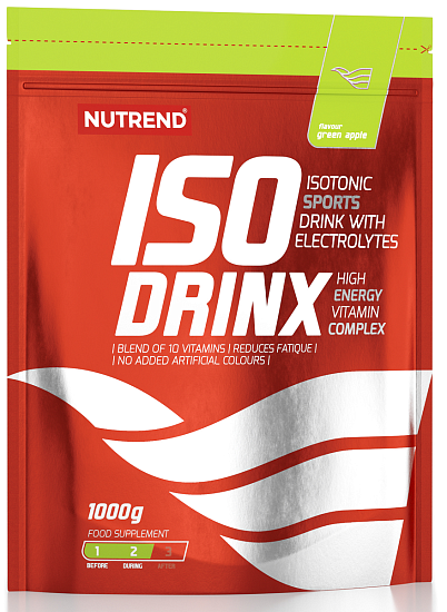 Напиток-изотоник Nutrend Isodrinx пакет 1000г Зеленое Яблоко - Фото 1 большая