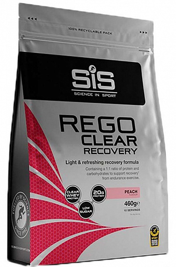 Напиток восстановительный в порошке SIS Rego Clear 460 г Персик - Фото 1 большая