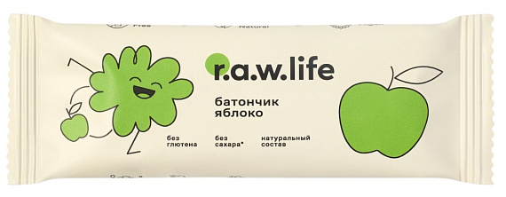 Фруктово-злаковый батончик R.A.W. Life Kids Яблоко - Фото 1 большая