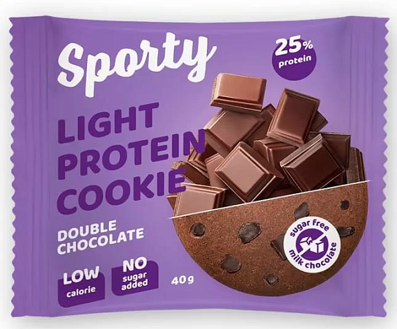 Печенье Sporty Двойной шоколад 40г - Фото 1 большая