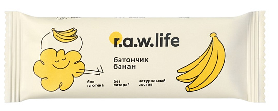 Фруктово-злаковый батончик R.A.W. Life Kids Банан - Фото 1 большая