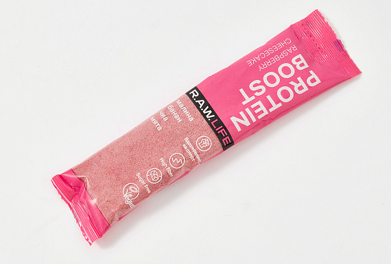 Смузи в стиках R.A.W. Life Protein Boost Raspberry Cheesecake - Фото 2 большая