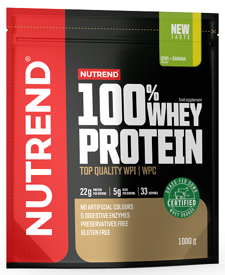 Напиток протеиновый Nutrend 100% Whey Protein Киви-банан 1 кг - Фото 1 большая