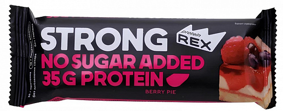 Батончик Protein Rex протеиновый Ягодный Пай 100г - Фото 1 большая