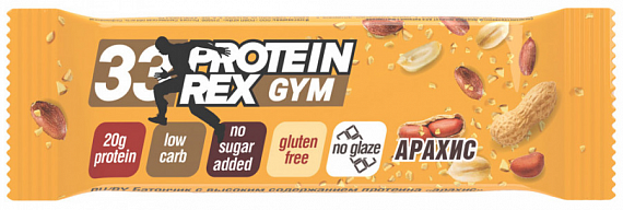 Батончик Protein Rex протеиновый Арахис 60г - Фото 1 большая