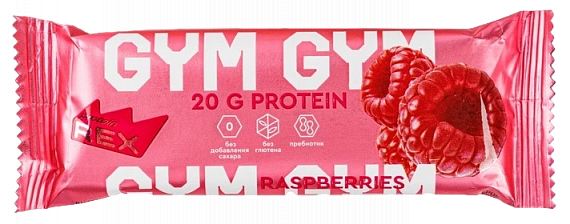 Батончик Protein Rex протеиновый Малина-Йогурт 60г - Фото 1 большая