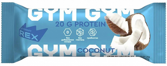 Батончик Protein Rex протеиновый Кокос 60г - Фото 1 большая
