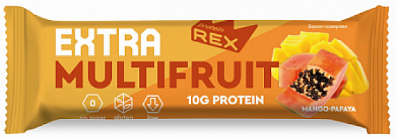 Батончик Protein Rex протеиновый Манго-Папайя 40г - Фото 1 большая