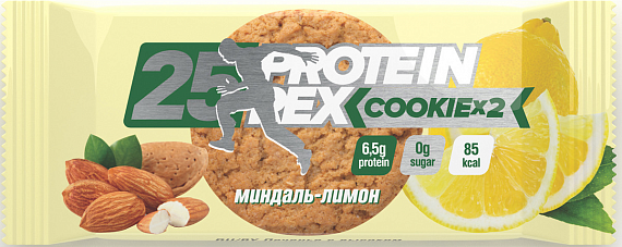 Печенье Protein Rex протеиновое Миндаль-Лимон 50г - Фото 1 большая