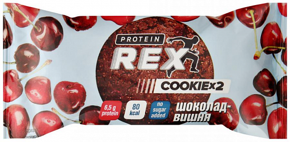 Печенье Protein Rex протеиновое Шоколад-Вишня 50г - Фото 1 большая