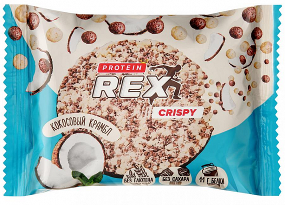 Хлебцы Protein Rex протеино-злаковые Кокосовый Крамбл 55г - Фото 1 большая