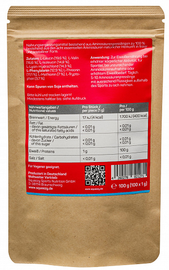 Аминокислоты Squeezy 100% Pure Amino 100шт - Фото 2 большая