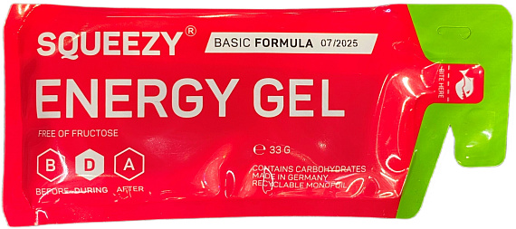 Гель с электролитами Squeezy Energy Gel Без вкуса  - Фото 1 большая