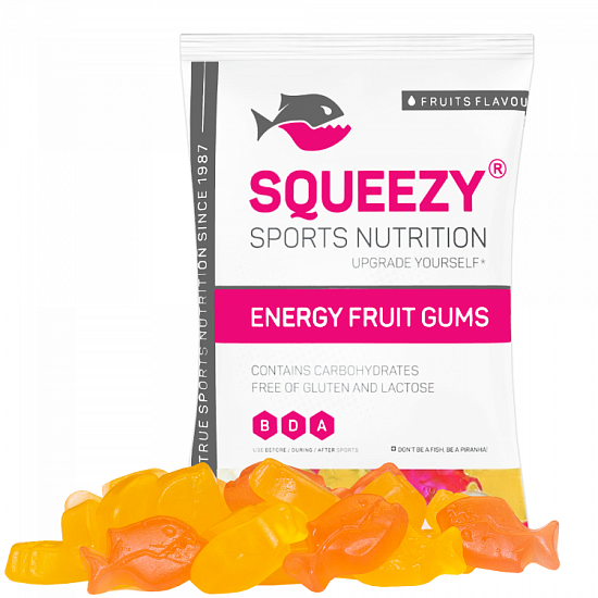 Конфеты углеводные Squeezy Energy Fruit Gum 100 г фрукты - Фото 2 большая