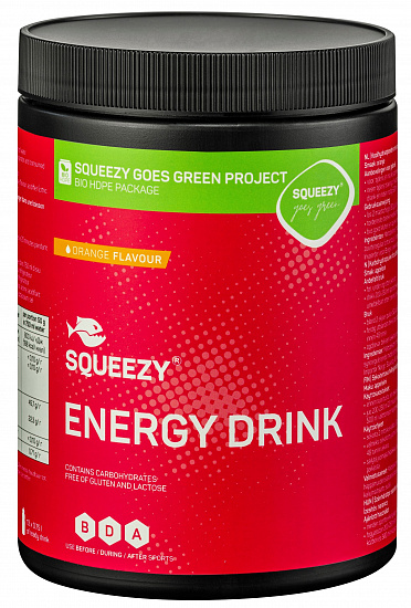 Изотоник с электролитами Squeezy Energy Drink Апельсин 650г - Фото 1 большая