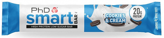 Протеиновый батончик PhD Smart Bar Печенье и Сливки 64г - Фото 1 большая