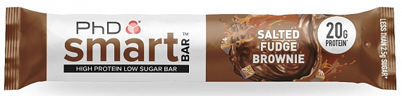 Протеиновый батончик PhD Smart Bar Соленый Брауни 64г - Фото 1 большая