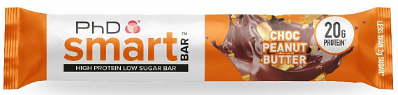 Протеиновый батончик PhD Smart Bar Шоколад/Арахисовое масло 64г - Фото 1 большая