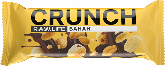 Ореховый батончик R.A.W. Life Crunch Choco Банан - Фото 1 большая