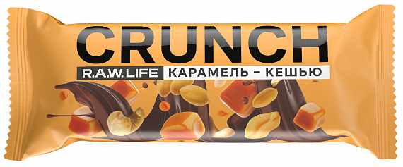 Ореховый батончик R.A.W. Life Crunch Choco Карамель-Кешью - Фото 1 большая