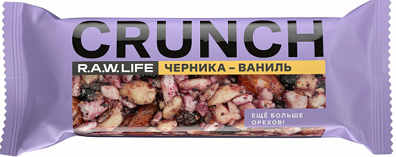 Ореховый батончик R.A.W. Life Crunch Черника-Ваниль - Фото 1 большая