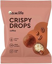 Драже в шоколаде R.A.W. Life Crispy Protein Drops 30г Кофе