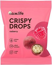 Драже в шоколаде R.A.W. Life Crispy Protein Drops 30г Малина