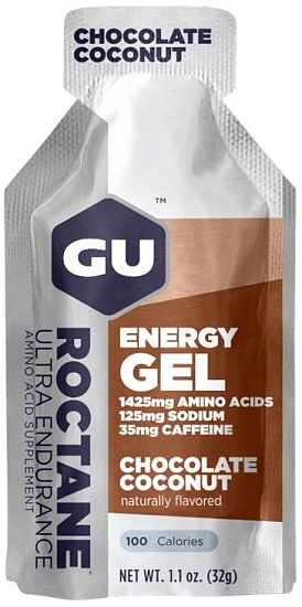 Гель энергетический GU Roctane Energy Gel 32г Шоколад-кокос - Фото 1 большая