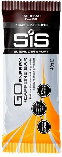 Батончик углеводный SIS GO Energy Mini Bar с кофеином (75 мг) Эспрессо 40 г - Фото 1 большая