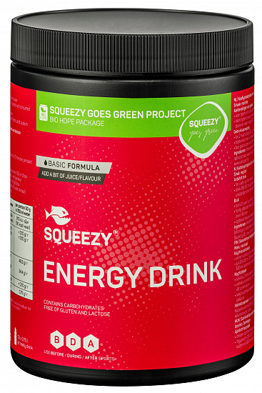 Изотоник с электролитами Squeezy Energy Drink Без вкуса 650г - Фото 1 большая