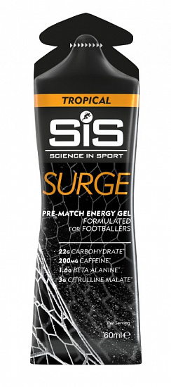 Гель SIS Energy Surge Pre-Match 60 мл Тропические фрукты - Фото 1 большая