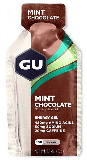 Гель энергетический GU Energy Gel Caffeine 32 г Мята/Шоколад - Фото 1 большая