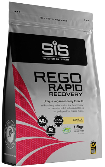 Напиток восстановительный в порошке SIS Rego Rapid Recovery 1,5 кг Ваниль - Фото 1 большая