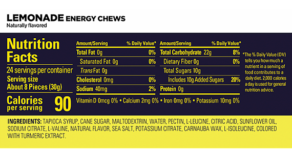 Конфеты жевательные GU Energy Chews Лимонад - Фото 3 большая