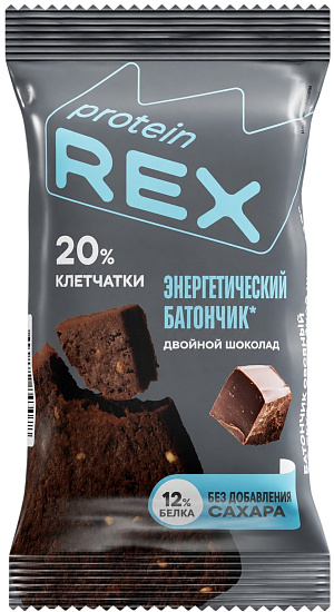 Батончик овсяный Protein Rex Двойной Шоколад 50г - Фото 1 большая