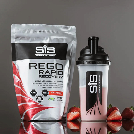 Напиток восстановительный в порошке SIS Rego Rapid Recovery  500 г Клубника - Фото 2 большая