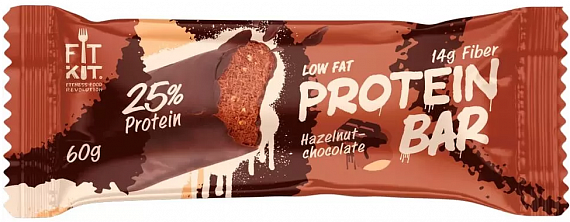 Батончик Fit Kit Protein Bar 60г Шоколад-фундук - Фото 1 большая