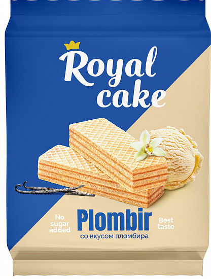 Вафли Protein Rex Royal Cake на сорбите Пломбир - Фото 1 большая